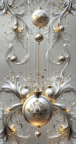 Elegant Christmas Ornament Decor.