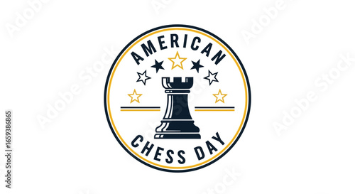Celebrate American Chess Day with Iconic Rook Symbol and Star Embellishments