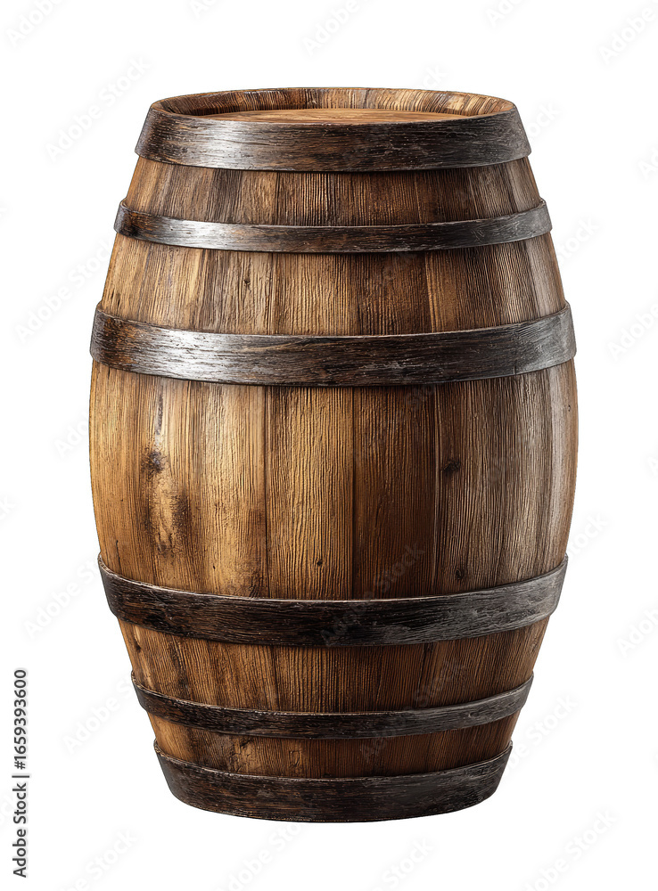 Obraz premium Wooden barrel, aged and full