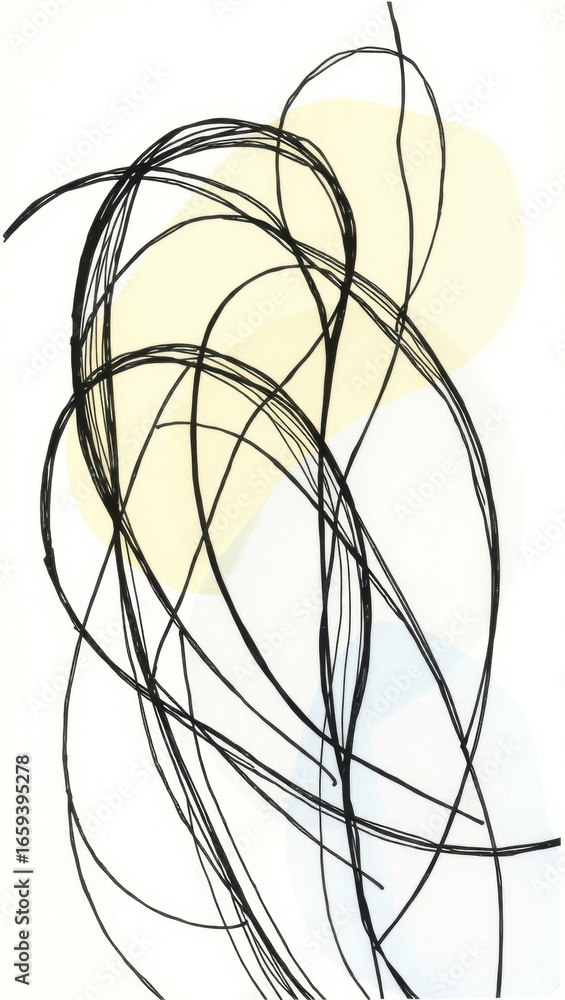 Contemporary minimal line art with abstract curves
Contemporary minimal line art with abstract curves