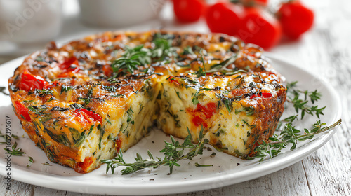 Wallpaper Mural A delicious frittata made with fresh vegetables and herbs, perfect for a healthy breakfast or brunch option. Torontodigital.ca