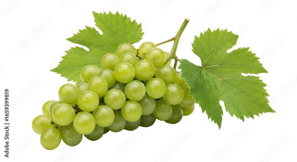 Obraz premium Isolated Green Grapes Bunch