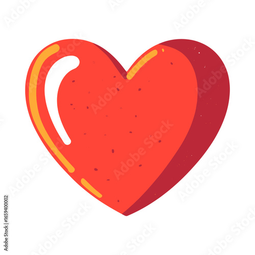 Carttoon heart icon illustration strawberry produce vector