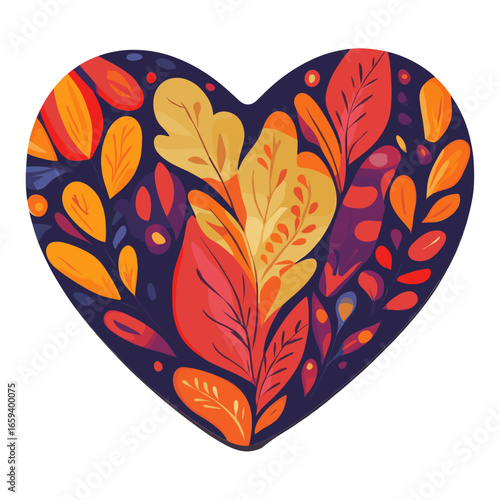 Carttoon heart icon illustration decorative artistic vector