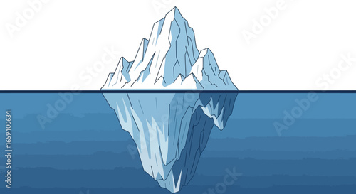 Revealing the Hidden Depths: A Visual Representation of an Iceberg's Submerged Reality and Implications