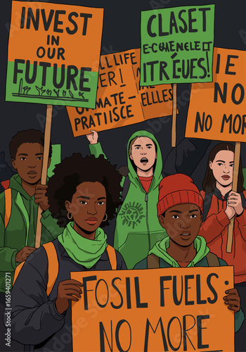 Climate Justice Protest Activists Poster