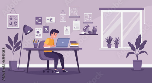 Child's Remote Learning and Homeschooling Setup