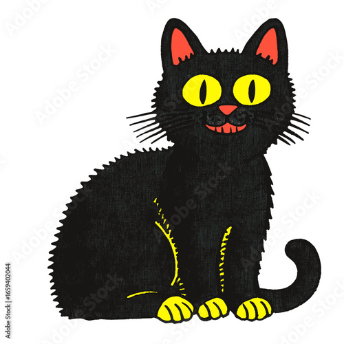 Cat illustration expression cartoon vector