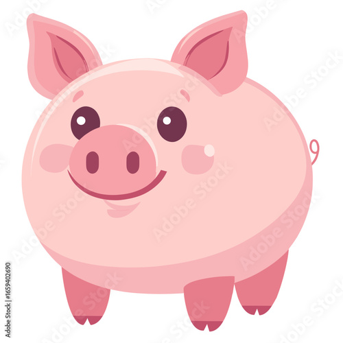 Piggy bank illustration animal art vector