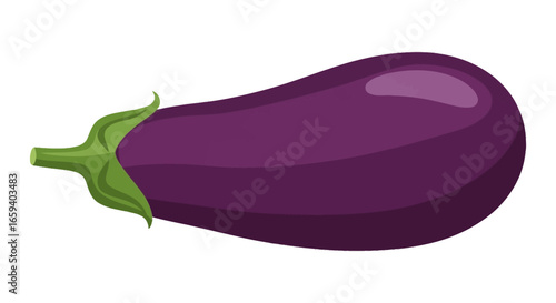 Elegant eggplant illustration showcasing vibrant purple hues and sleek design against a clean background creating visually striking presentation
