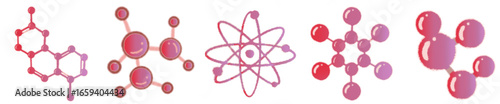 Science-Themed Molecule Illustrations for Research and Learning Materials