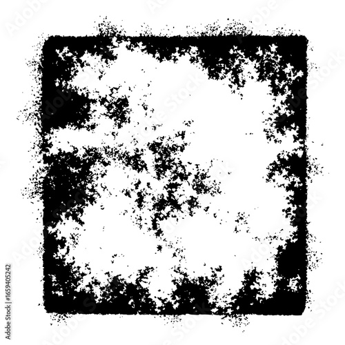Grunge square frame vector design element for graphic design projects and creative works with abstract style