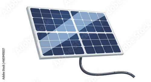 Illustrative rendition of a solar photovoltaic module showcasing sustainable energy solution design for a greener future, emphasizing energy