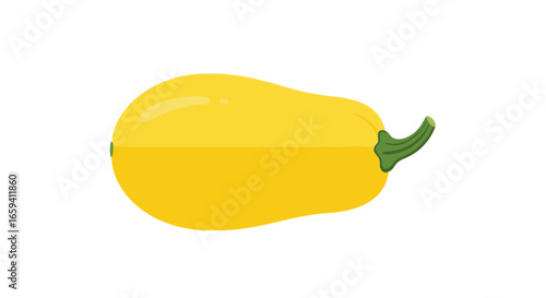 Isolated bright yellow squash, showing off its smooth skin and inviting a touch of summer freshness 50 characters, maximum 100 characters, make the