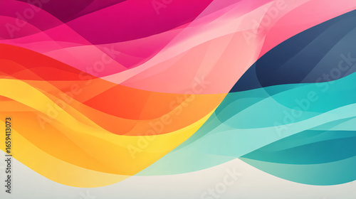 abstract gradient waves in soft corporate colors with smooth flowing shapes on professional business background with clean copy space
