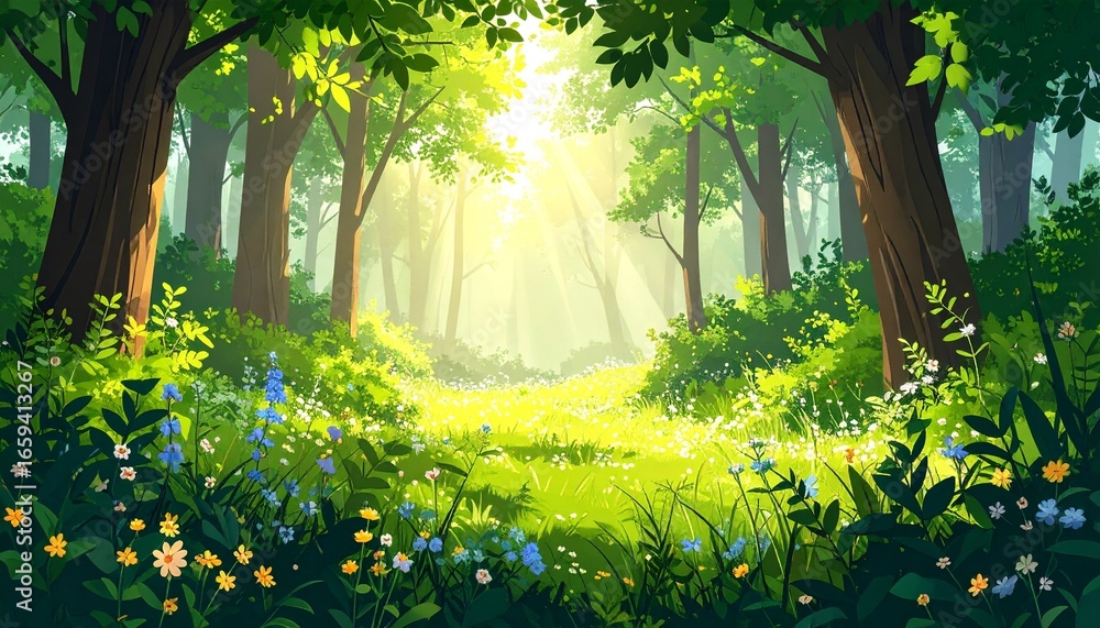 Fototapeta premium Lush Green Sanctuary