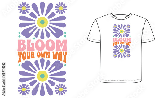 t shirt design with flowers