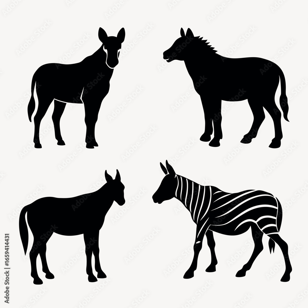 Fototapeta premium North American Wildlife Silhouettes