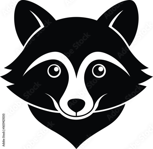 Raccoon icon design 