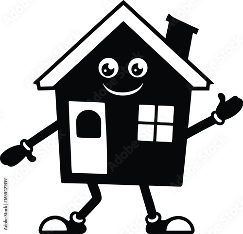Vector de la casa sobre fondo blanco