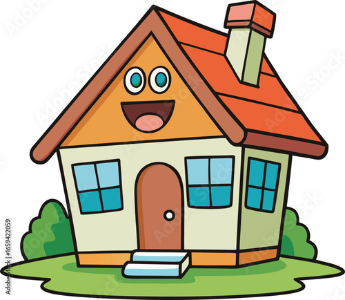 Vector de la casa sobre fondo blanco