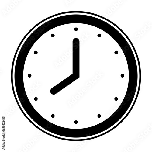 o clock at 8  vector design monocolor