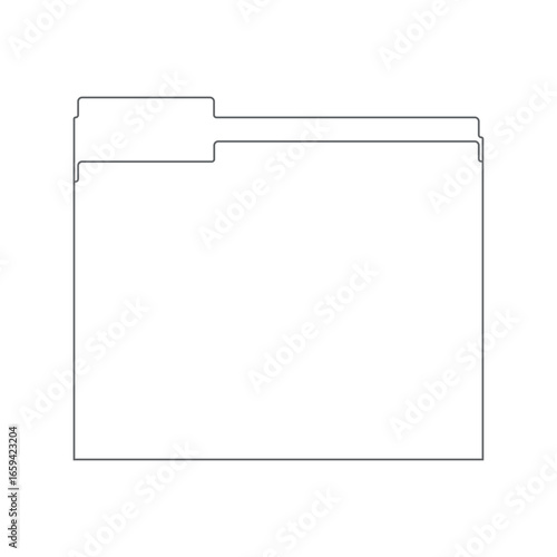 office manila folder outline icon. Vector illustration