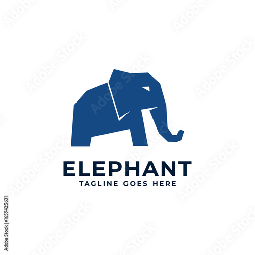 elephant abstract logo design
