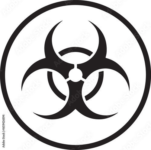 Biohazard Symbol Icon for Hazardous Materials