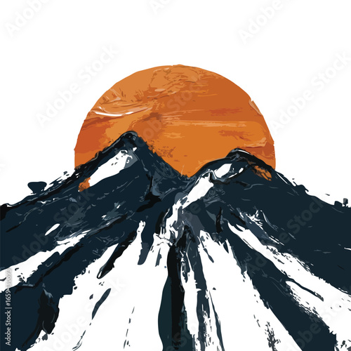 Mountain landscape vector illustration