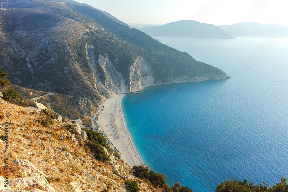 Fototapeta premium Amazing view of Myrtos Beach, Cephalonia, Greece