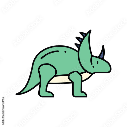 Cute Dinosaur Vector Icons Collection Illustration
