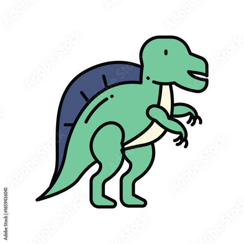 Cute Dinosaur Vector Icons Collection Illustration