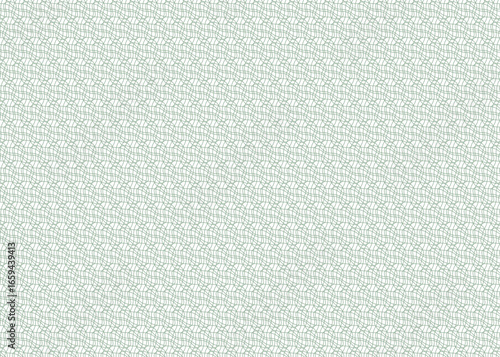 Seamless geometric green line curves guilloche vector pattern for banknotes or certificates.