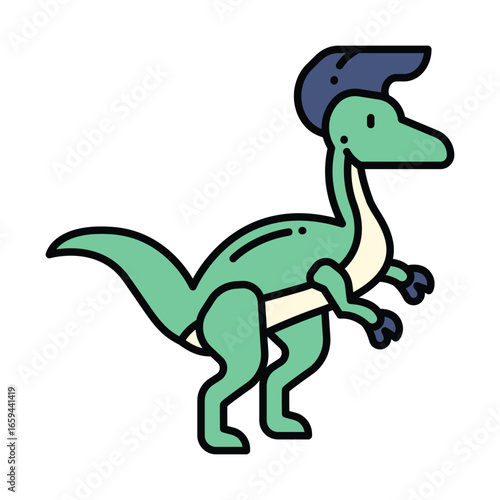 Cute Dinosaur Vector Icons Collection Illustration