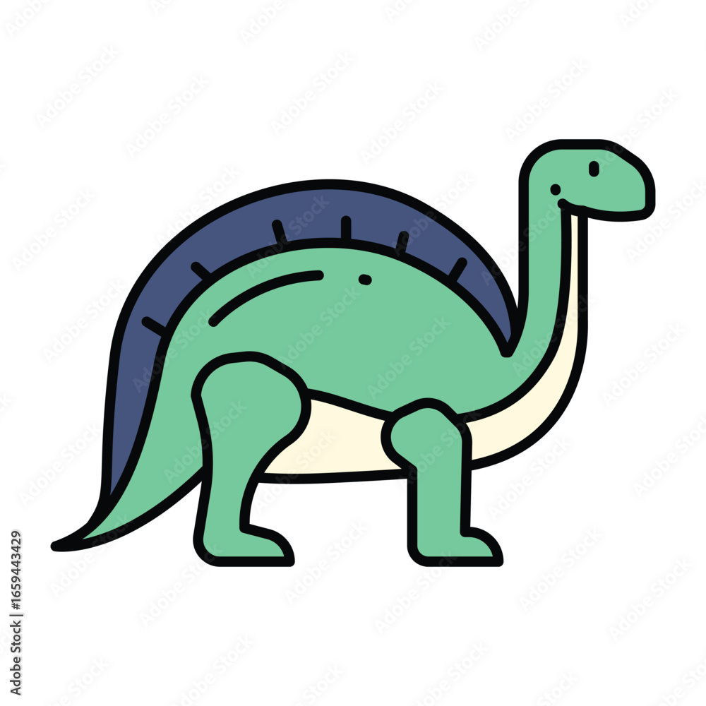 Fototapeta premium Cute Dinosaur Vector Icons Collection Illustration