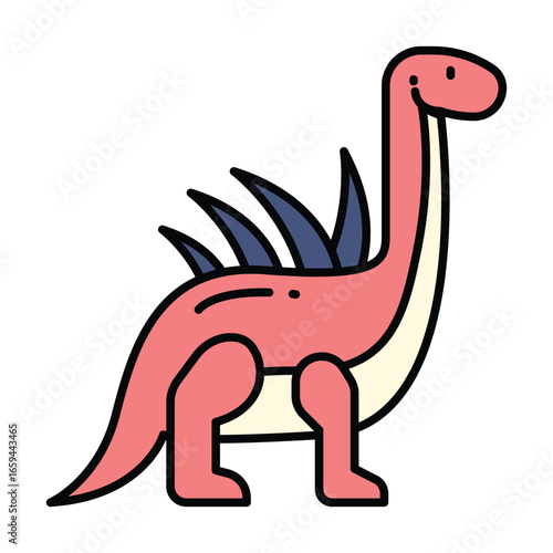 Cute Dinosaur Vector Icons Collection Illustration