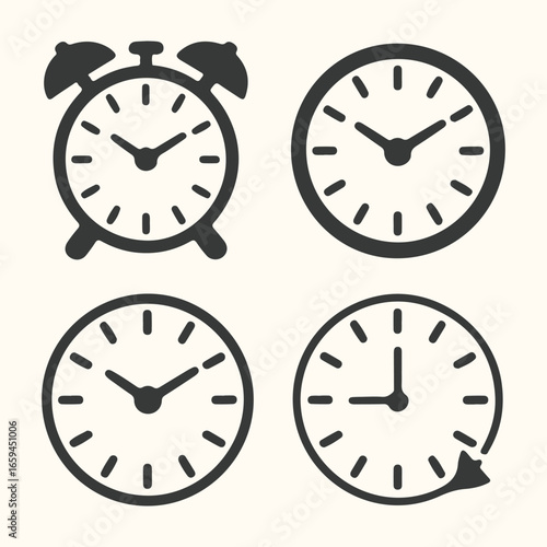 Vector clock icon with a time is money concept design