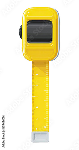 Yellow measuring tape clock