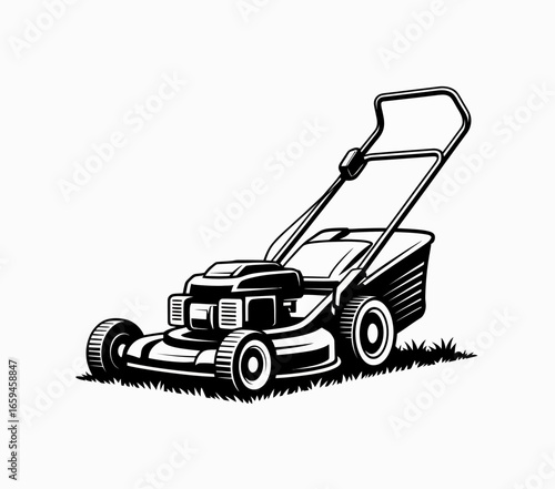 vector tractor isolated on white