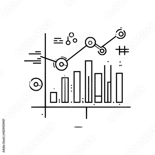Data analysis graph chart business diagram report information statistic growth presentation infographic visualization