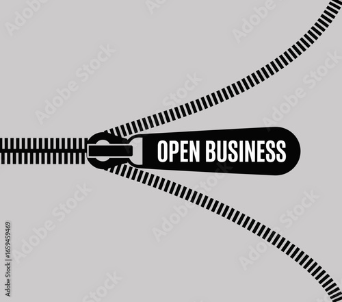 zipper on white background