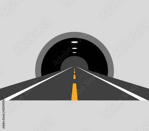 asphalt road with a road
