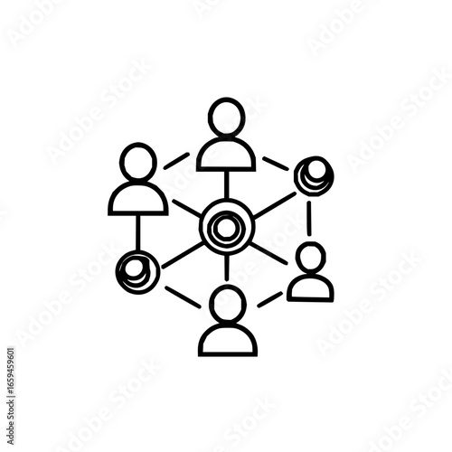 Network connection social media community people team connection teamwork collaboration communication group hub link 100