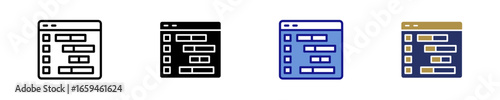 Gantt Chart  Icon Set Multiple Style Collection
