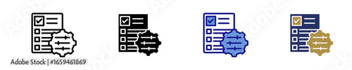 Project Control  Icon Set Multiple Style Collection