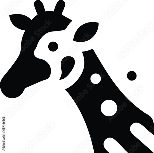Giraffe Neck and Spots Vector