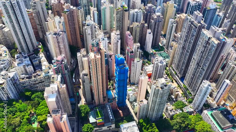 Skyview of standalone single storey high rise buildings under ...