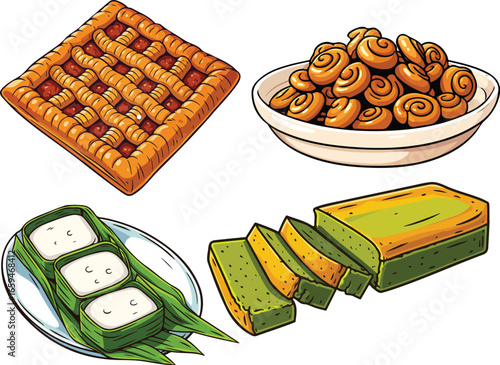 Discover Bengkulu’s traditional cakes: Bay Tat, Perut Punai, Bolu Kojo, and Kue Perahu