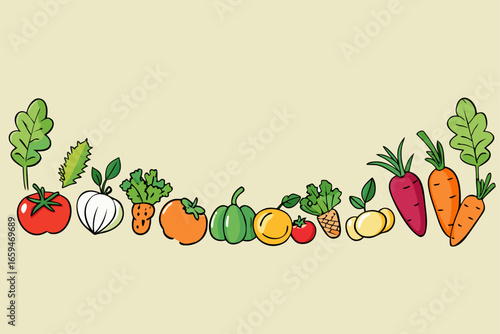 vector illustration of a vegetable background